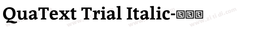 QuaText Trial Italic字体转换